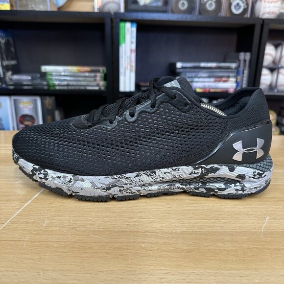 Under Armour UA HOVR Sonic 4 Reflective Camo Black Running Shoes Sz 9 Bluetooth - Picture 1 of 7